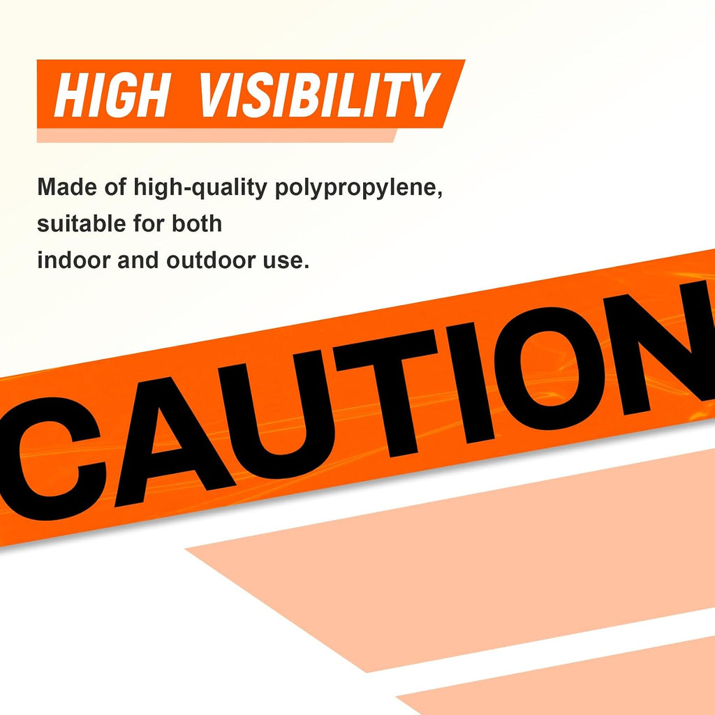 Orange Caution Tape Roll 3-Inch by 1000-Feet, Do Not Enter Barricade Tape, Premium Construction Zone Tape