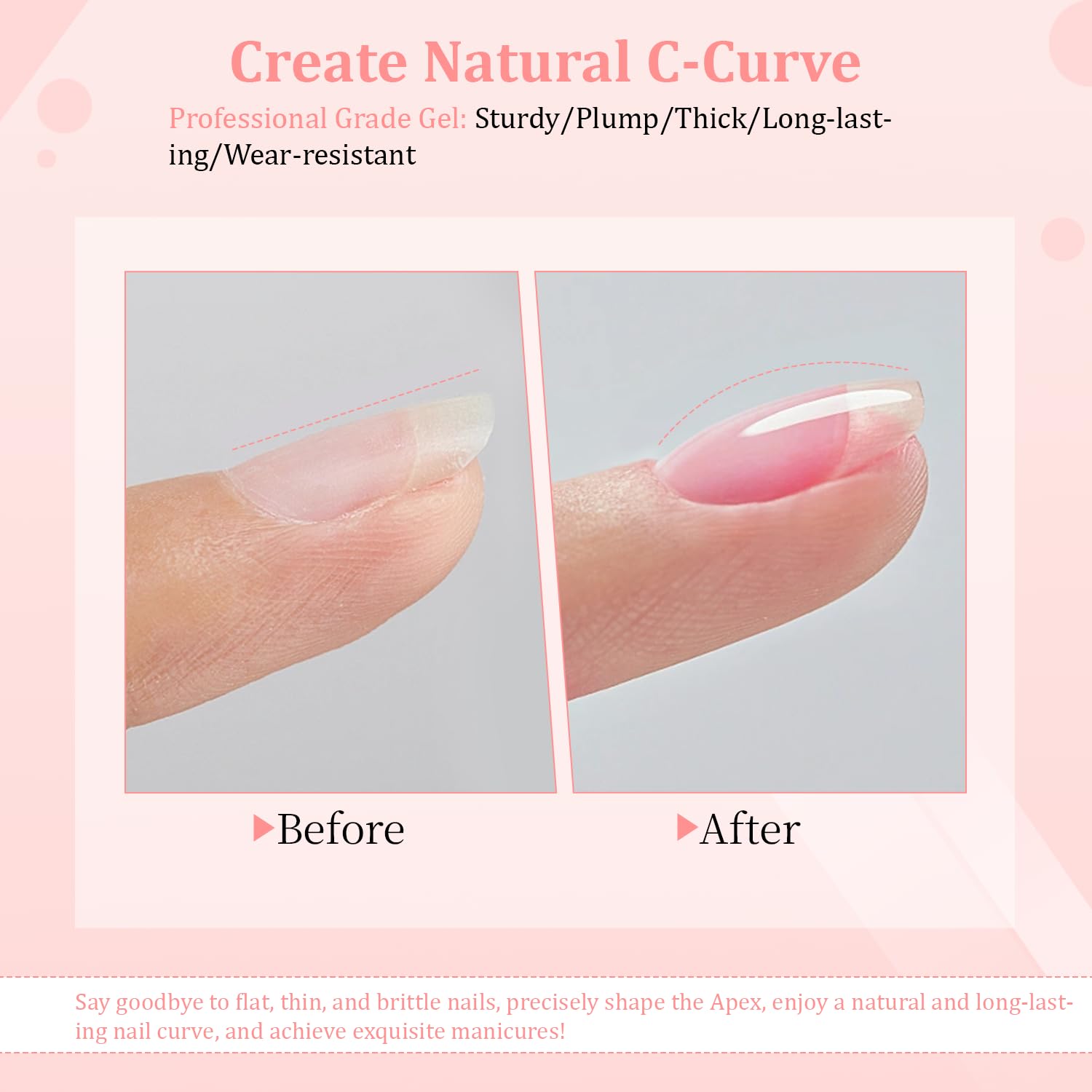 10 Colors Builder Nail Gel Polish Set with Base Coat and Top Coat No Wiping for Nails Strengthener Hard Nail