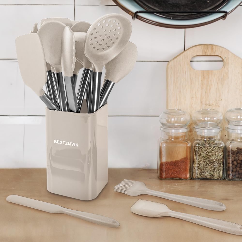 Kitchen Utensil Set-Silicone Cooking Utensils-33 Kitchen Gadgets & Spoons for Nonstick Cookware-Silicone and