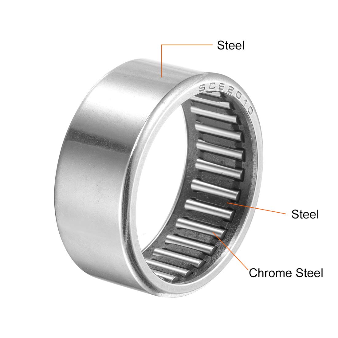 uxcell SCE2010 Needle Roller Bearings 1-1/4" Bore 1-1/2" OD 5/8" Width