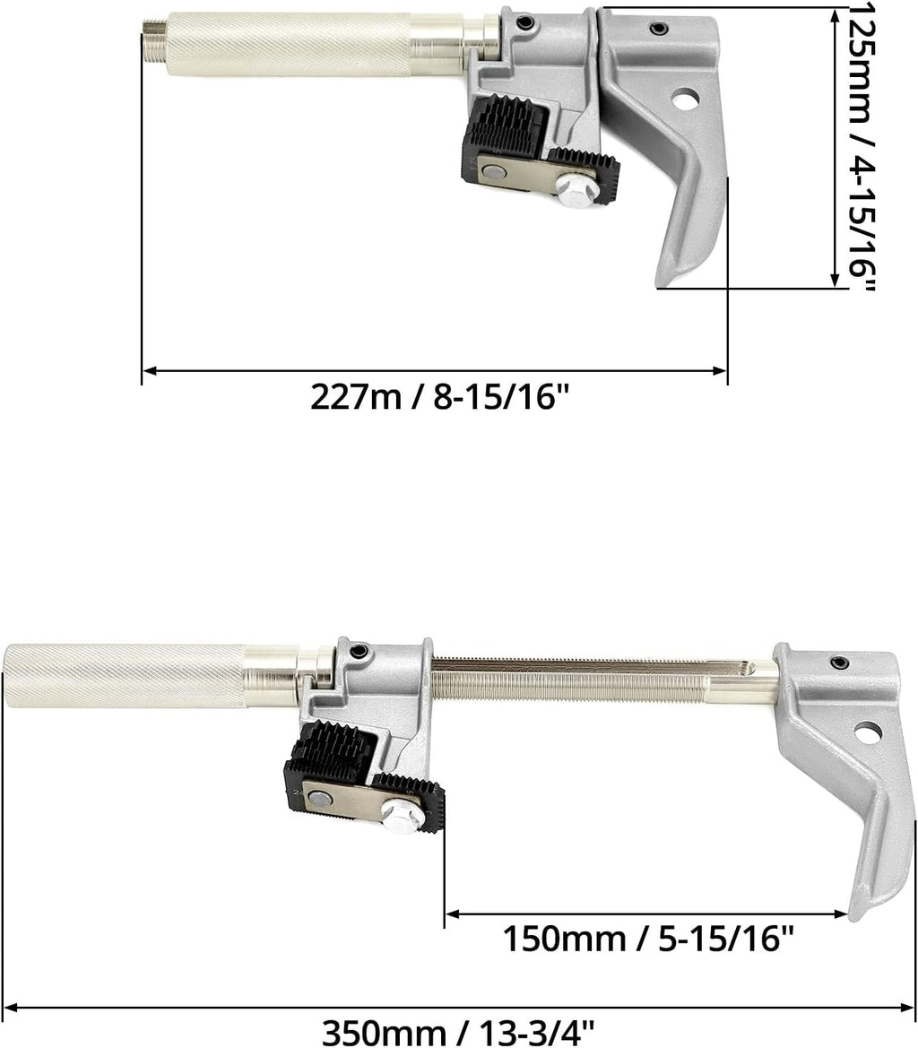 QWORK 7402 Universal Outside Thread Chaser, Heavy Duty Thread Repair Tool for 1-1/4" to 5" O.D, 1 Set