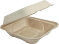 Compostable Clamshell Containers, 9x9x3 (Pack of 100)