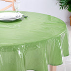 Clear Plastic Tablecloth Protector, Table Cloth Vinyl (70" Round)
