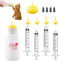 Kitten Bottle Feeding kit with Feeding Nipple and Syringe, Soft Silicone Nursing Pet Feeding Bottle, Ventilation