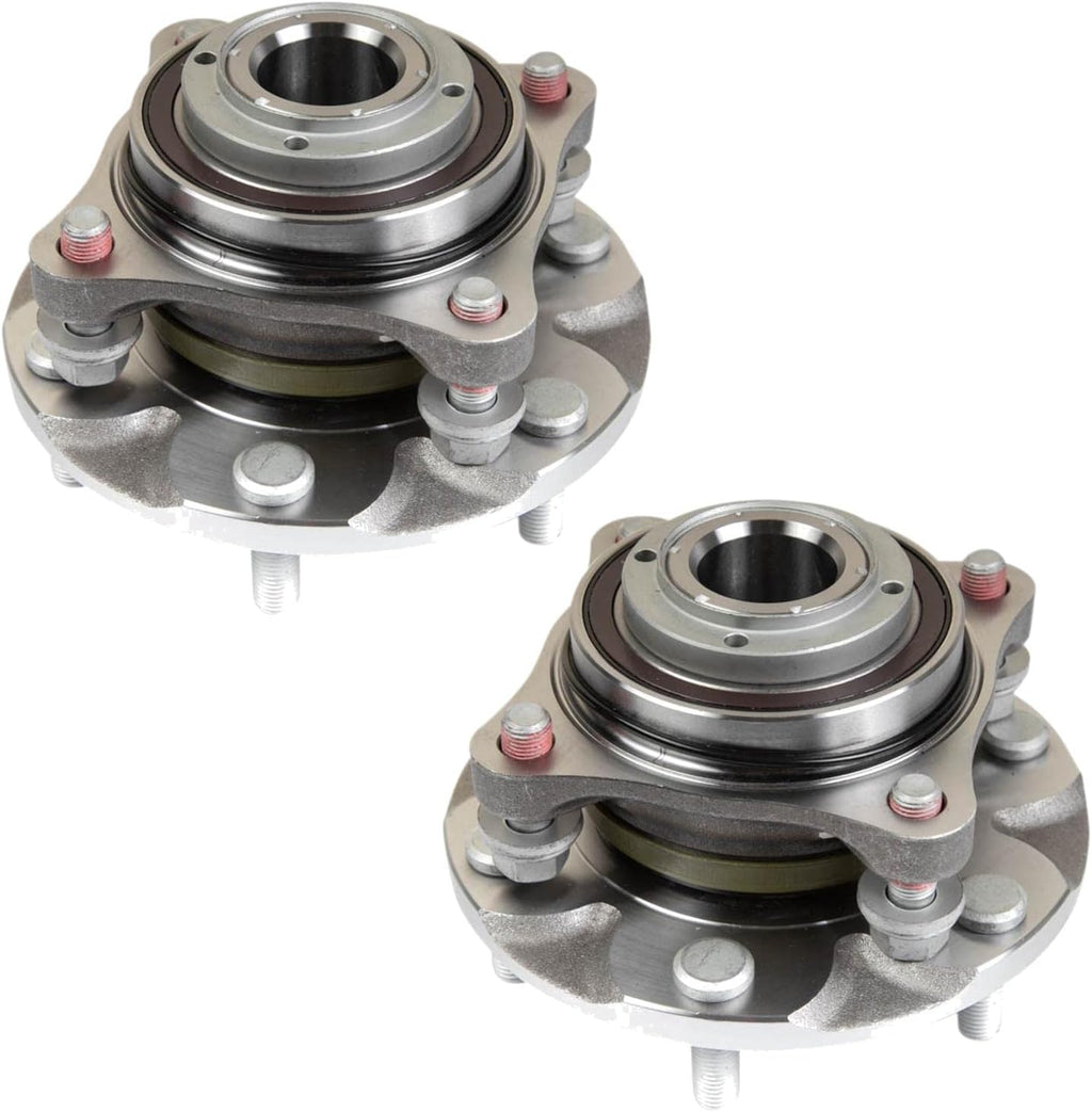 TRQ Front Wheel Bearing & Hub Assembly Driver & Passenger Side 2 Piece Set