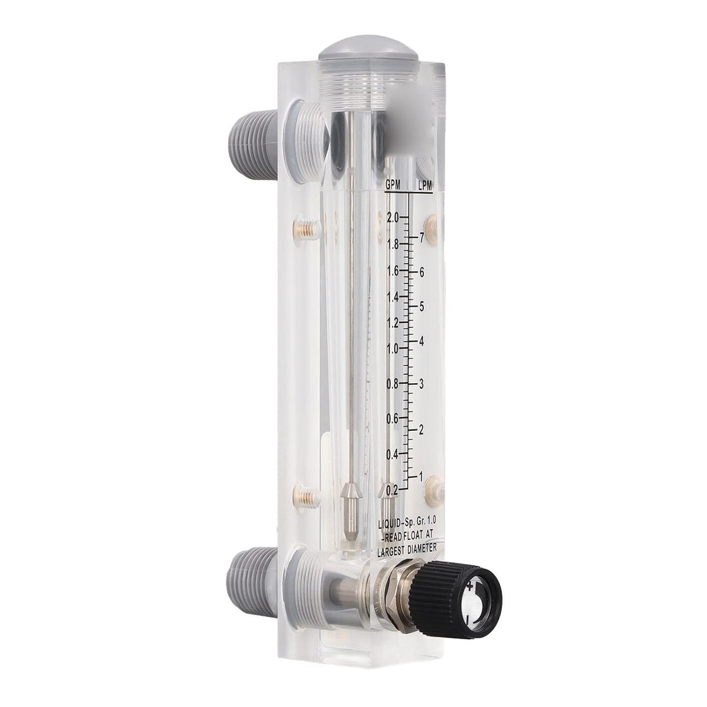 AUNMAS Water Flow Meter Panel Type Flowmeter, 0.2-2.0GPM 1-7LPM