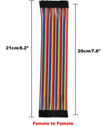 120pcs Multicolored Dupont Wire M-M,M-F,F-F for Breadboard Jumper(20cm/8in)