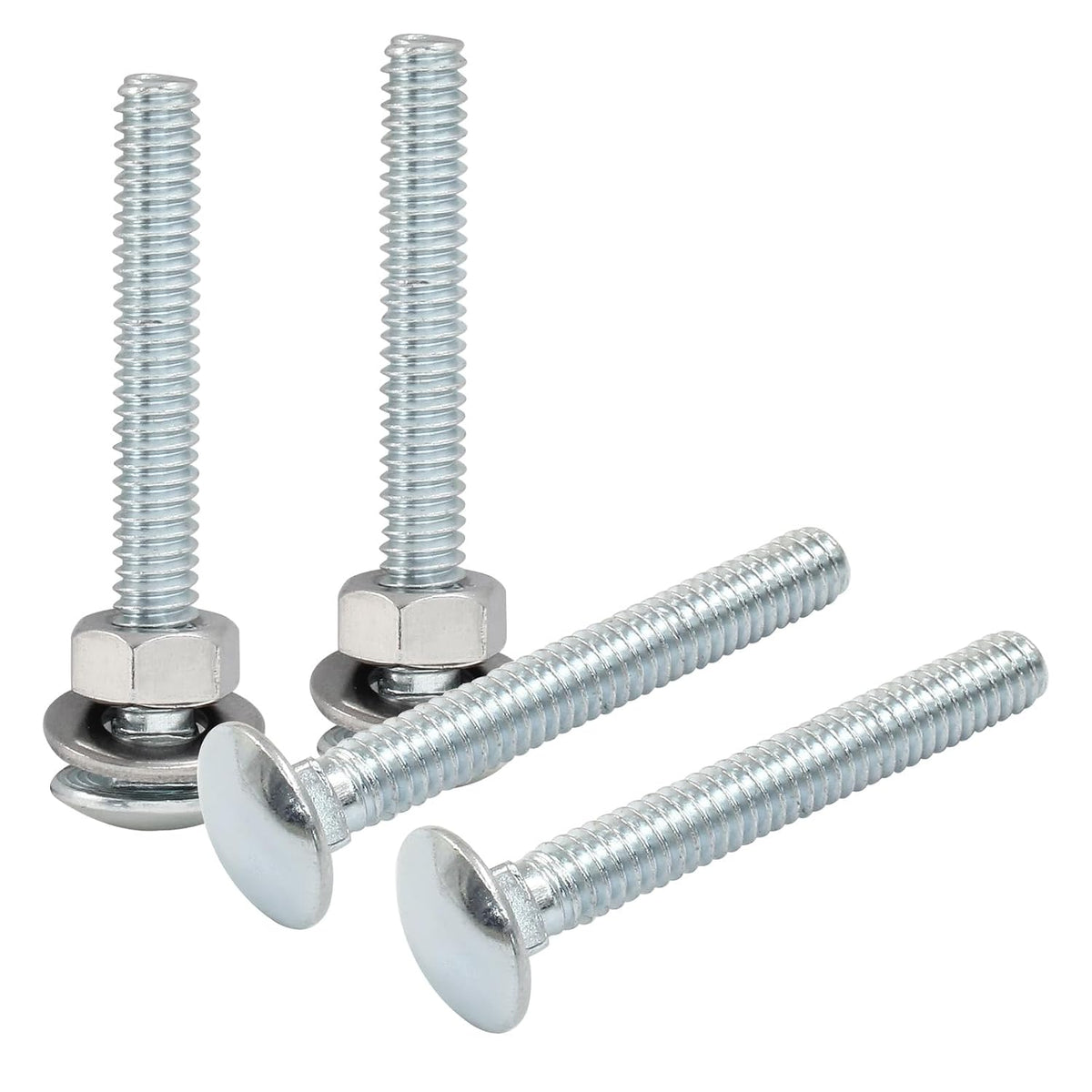 1/4-20 x 2 Inch Carriage Bolt Kit 12 Sets with Nuts Washers
