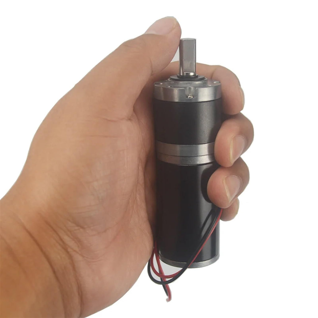 High Torque Long Life Low Noise Metal Steel Pipe Planet Reducer 32mm Diameter DC 12V 24V Micro Planetary Gear Motor(22 RPM,12V-6mm Shaft)