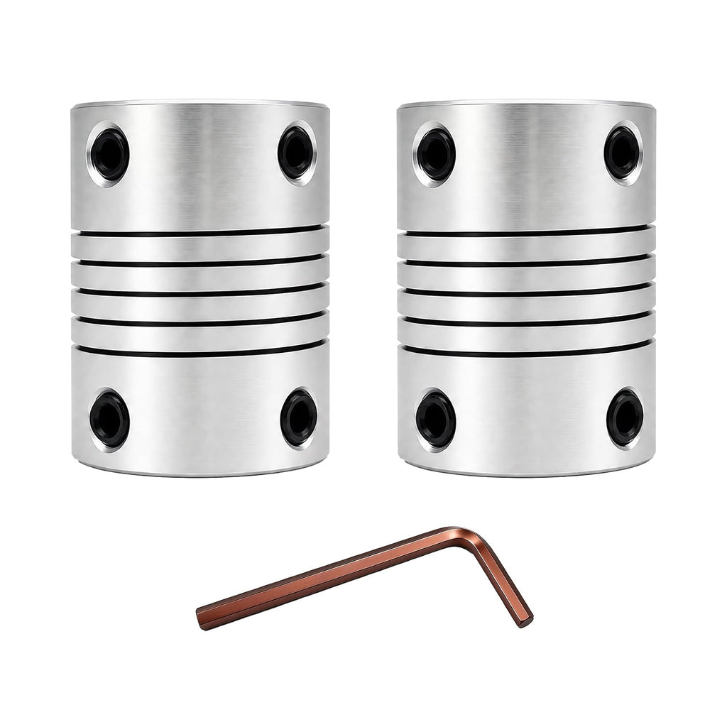 2PCS 10mm to 10mm Flexible Shaft Coupling Helical Beam Coupler