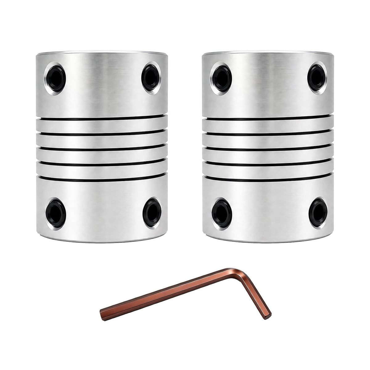 2PCS 10mm to 10mm Flexible Shaft Coupling Helical Beam Coupler
