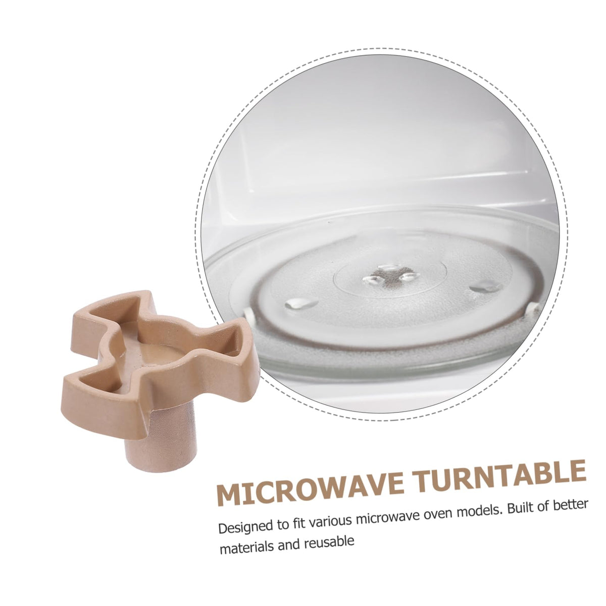 2pcs Y Shaped Microwave Turntable Shaft Replacement Part Beige Plastic