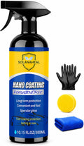 Nano Ceramic Coating Spray Kit, Quick Hydrophobic Car Wax Polish, High Gloss Paint Sealant, Scratch Repair UV