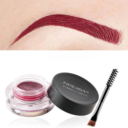 12 Colors Eyebrow Pomade Full-pigmented Long Lasting Waterproof Cream Gel Filling & Shaping Tinted Eyebrows Enhancers
