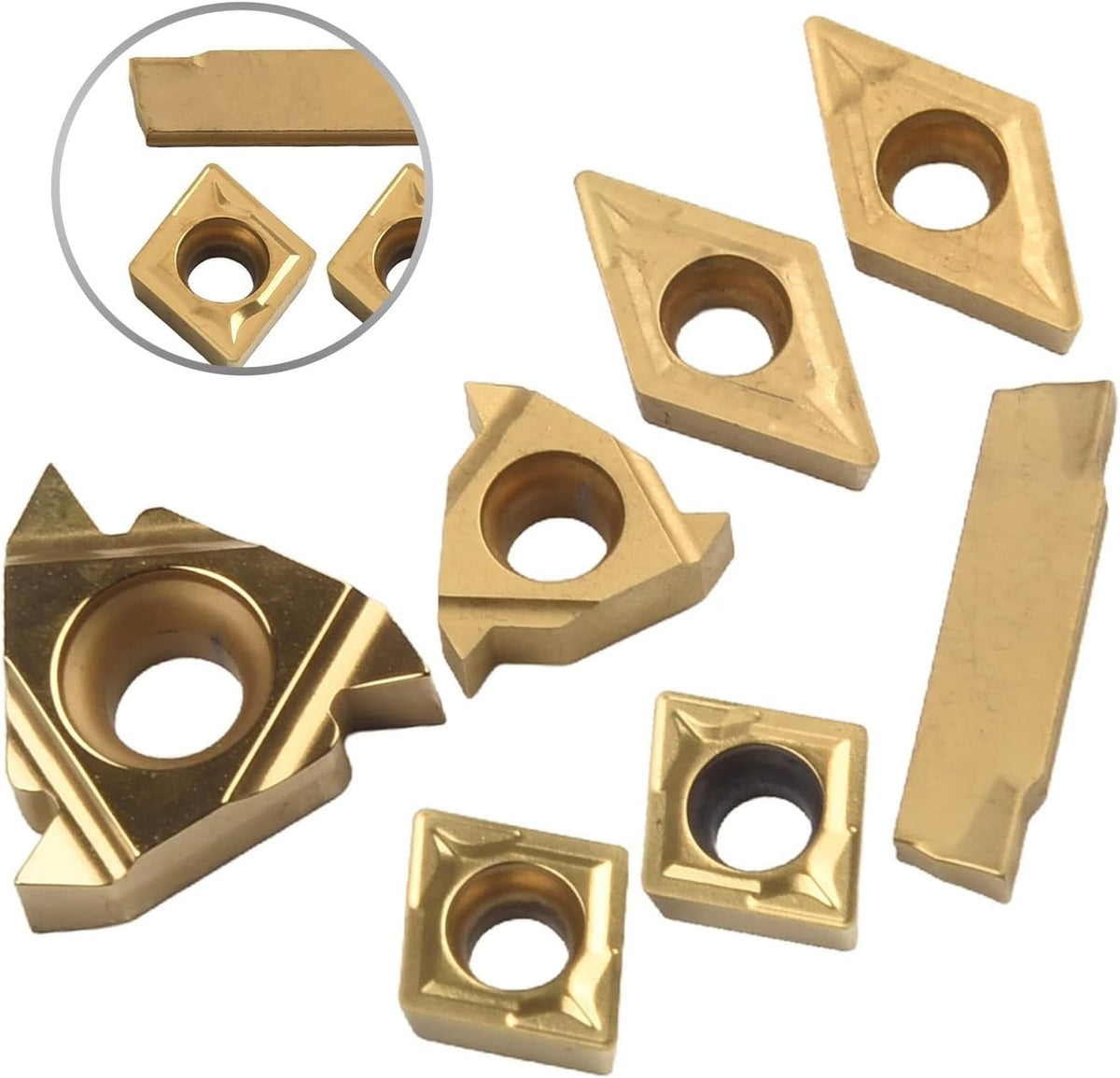 7pcs Carbide for lathe Inserts Set for 12mm Boring Bar 7pcs Carbide