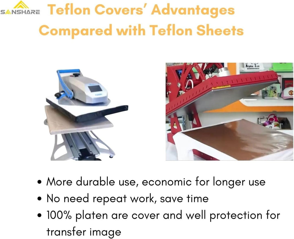 Heat Press Covers 15x15 4Pcs for Speed Easy Sublimation Protection | Reusable Heat Press Platen Wrap Cover, No Need