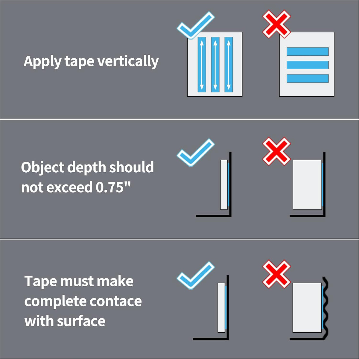 Traceless Double-Sided Foam Tape, 1/24" x 1" x 10', 1 Roll, Crystal
