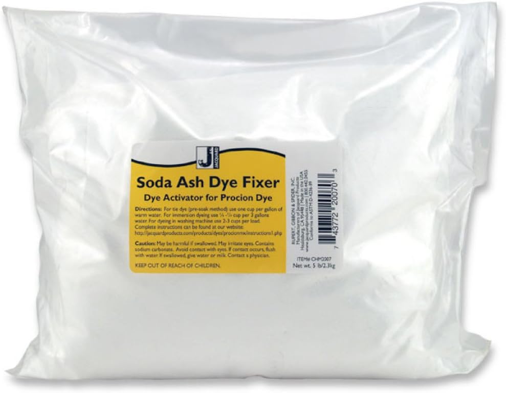 Soda Ash Powder - Sodium Carbonate Washing Soda for Laundry & Dye Setting - Tie Dye Soda Ash - 5 lb Bag Soda Ash Dye