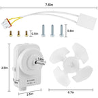 W10124096 Refrigerator Condenser Fan Motor Kit, Motor Blade and Screws