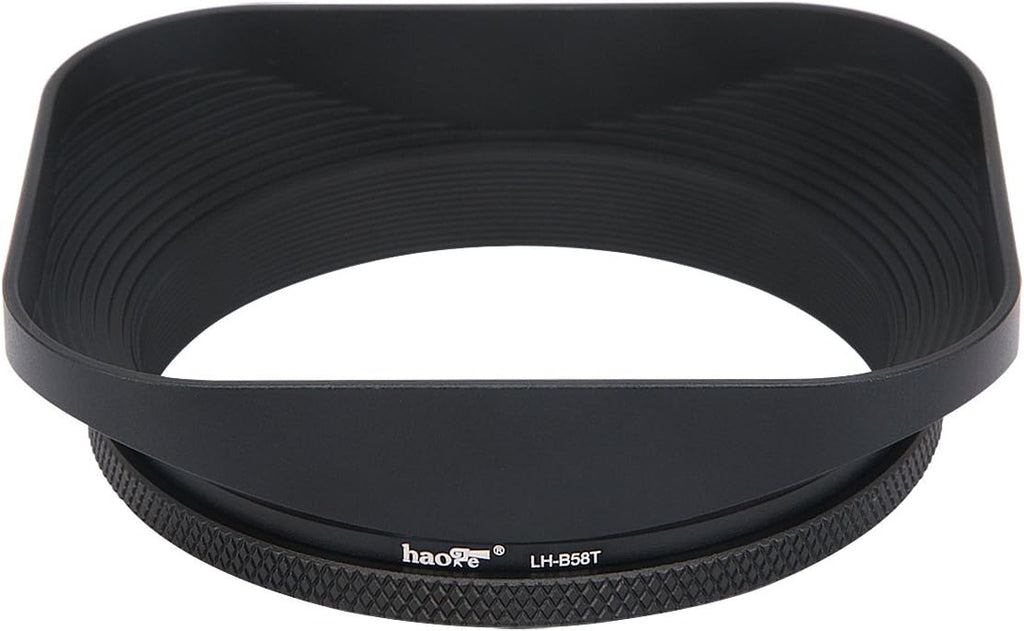 LH-B58T 58mm Square Metal Screw-in Lens Hood with Cap for 58mm Canon Nikon Sony Leica Carl Zeiss Voigtlander Nikkor
