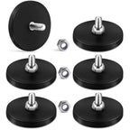 Learay Rubber Coated Magnets, 31 LBS Neodymium Magnet Base, 6 Pack