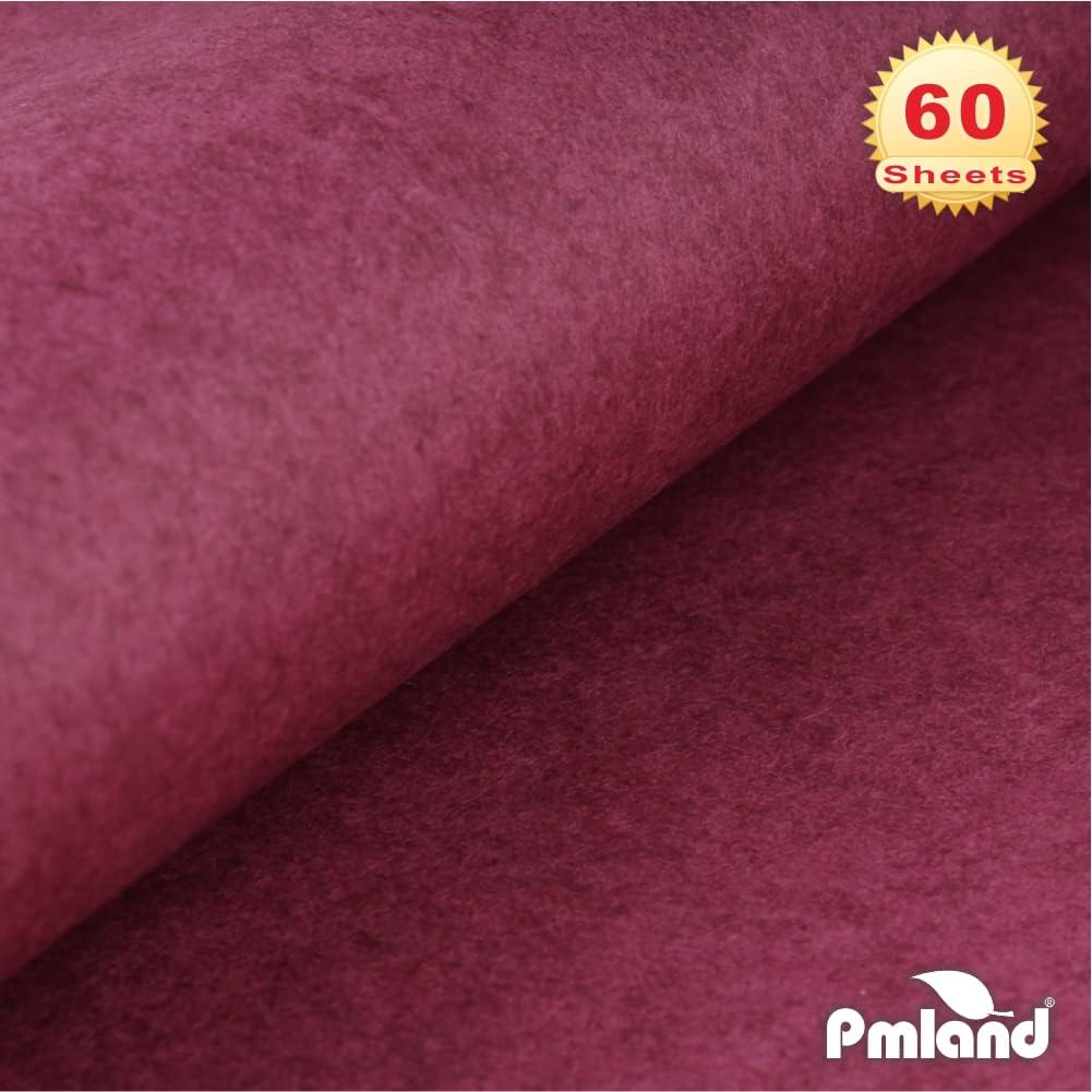 Premium Quality Gift Wrapping Paper - Burgundy Color - 20 Inches x 26 Inches 60 Sheets
