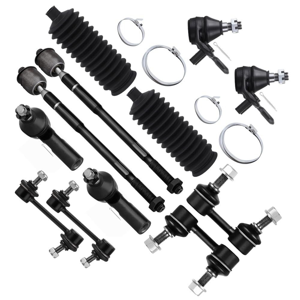 SCITOO 12pcs Front Inner Outer Tie Rod Fits 1996-2002 for Toyota Corolla