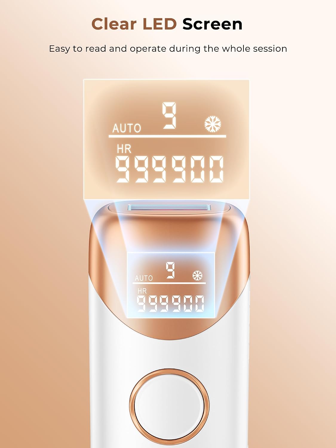 Laser Hair Removal for Women, 97.6% Hair Reduction in 2 Session, 5℃ Ice Cooling IPL Hair Removal Device, Hair Removal