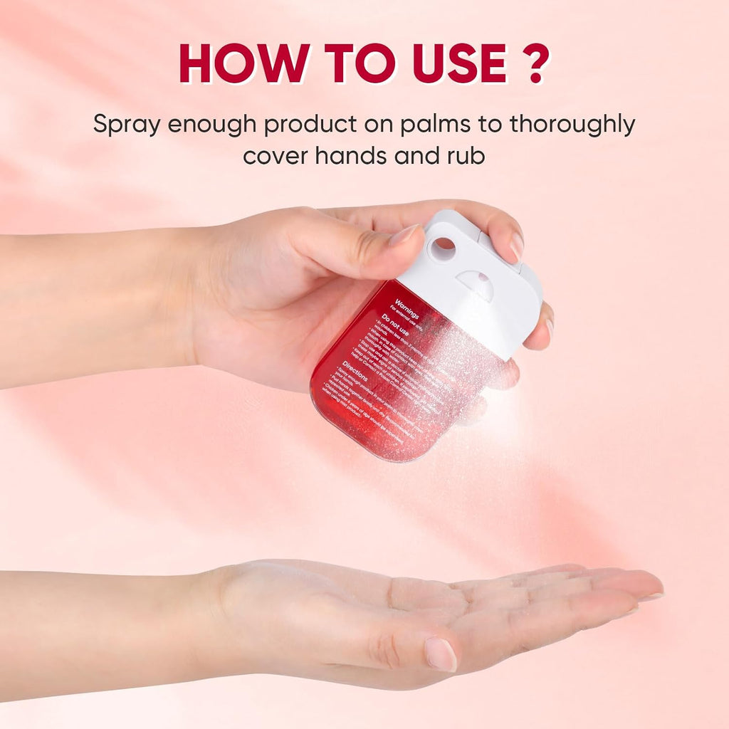 4 Pack Hand Sanitizer Spray,Hydrating Travel Size Alcohol-Free