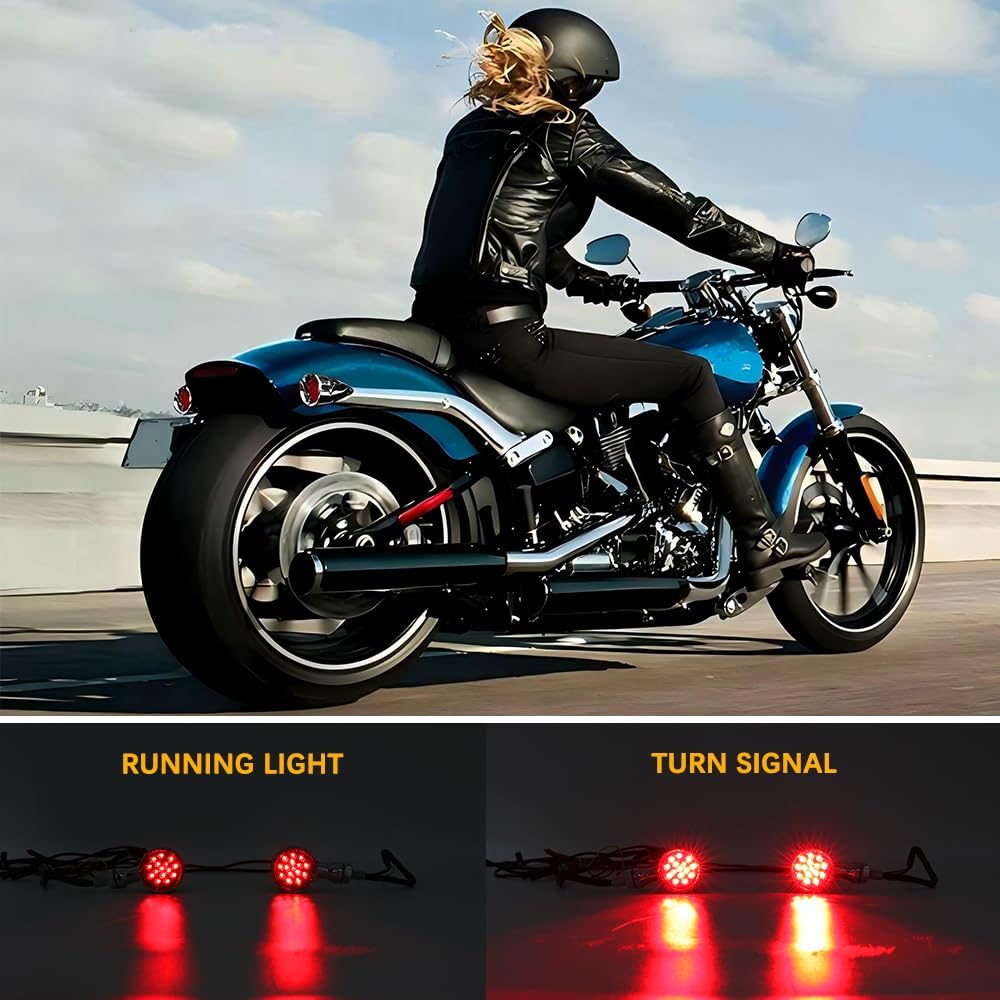LED Turn Signals Front Rear 15 LED Motorcycle Lights Super Bright Bulbs Compatible With Harley Honda Yamaha Suzuki