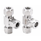 304 Stainless Steel Compression Tee 3/4" OD x 3/4" OD T-fitting 3-way 1pc