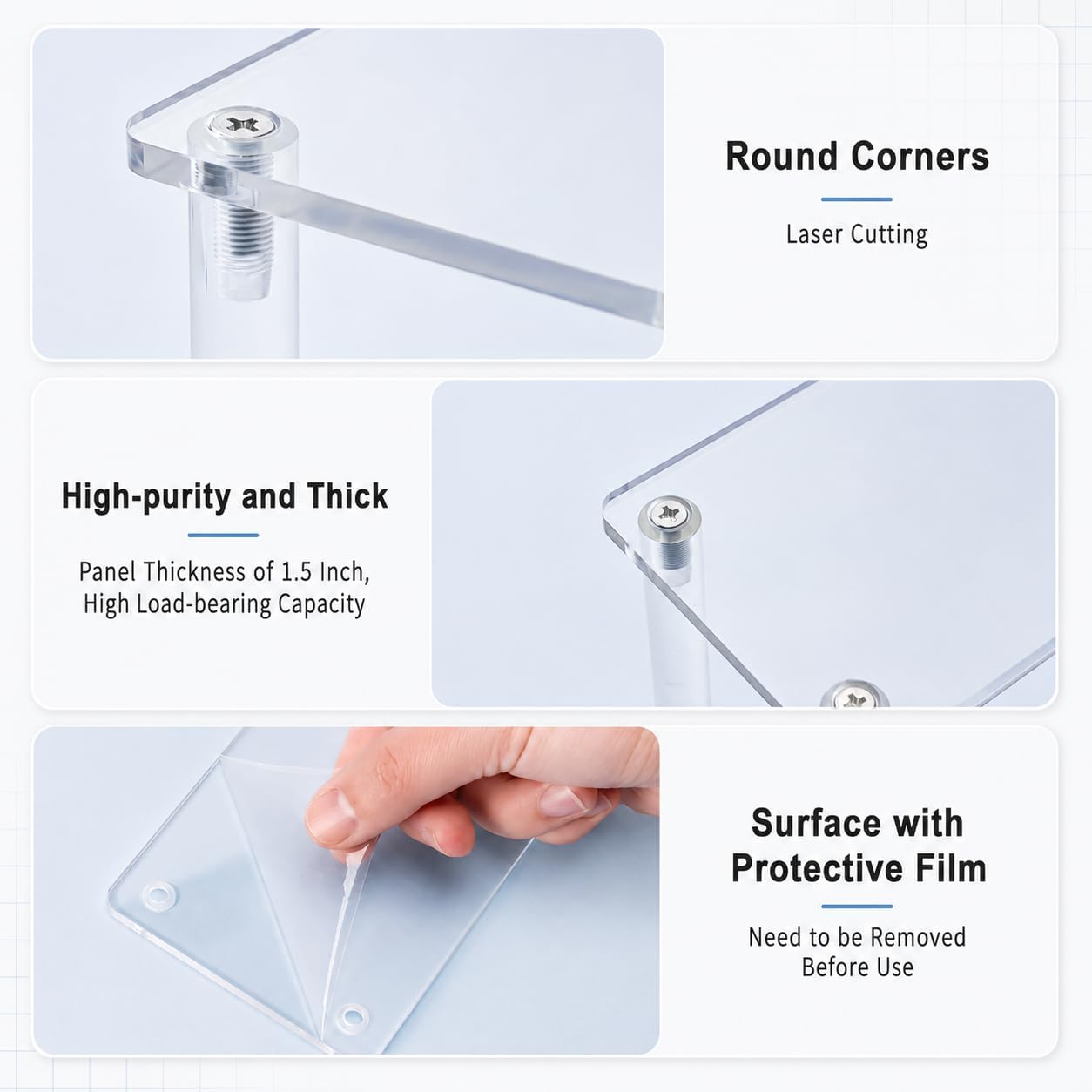 Acrylic Display Risers, 3 Tier Perfume Organizer,Clear Cupcake Stand Holder | Large Shelf Risers for Figures, Display