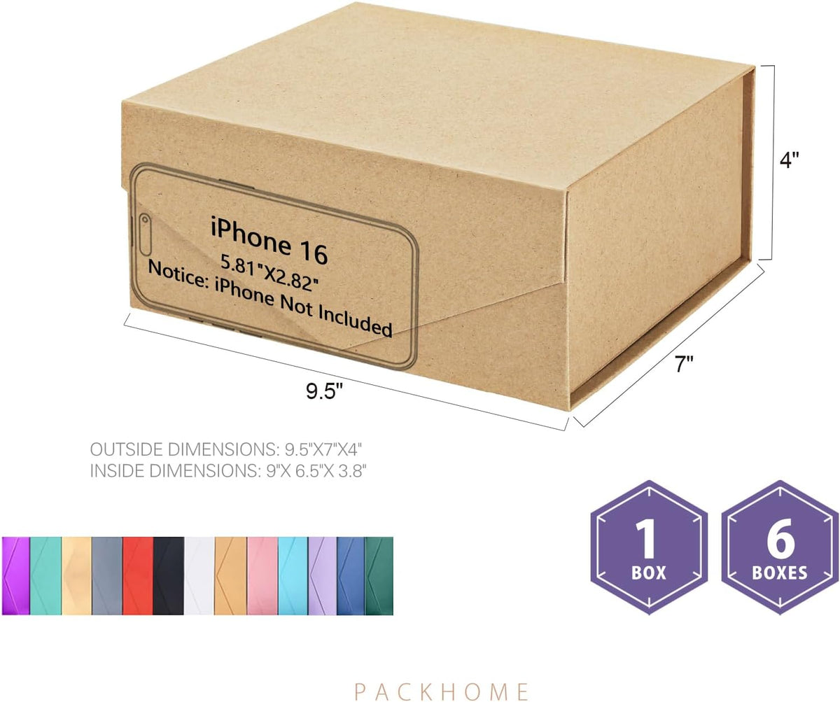 Kraft Gift Box 9x6.5x3.8in with Magnetic Lid