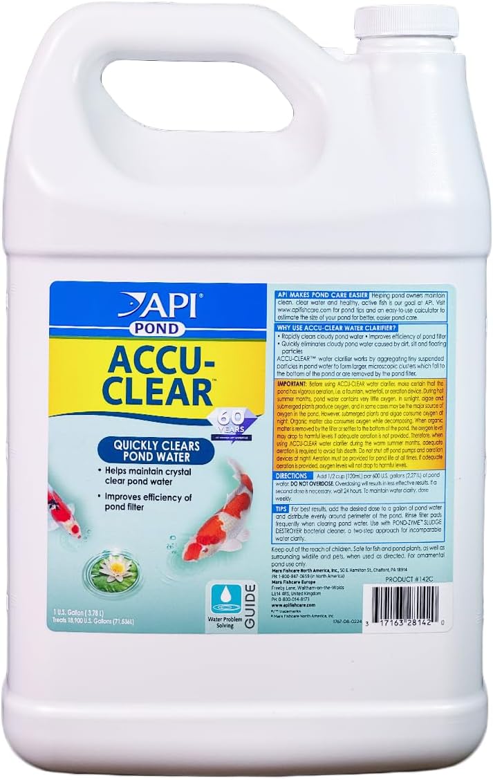 Pond ACCU-Clear (1 Gallon) Water Clarifier - Improves Filter Efficiency