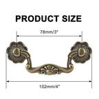 6 Pcs 3 Inch Bail Handle Drop Pulls Vintage Drop Bail Drawer Pulls