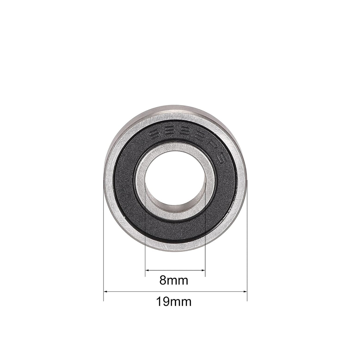 uxcell S698-2RS Stainless Steel Ball Bearing 8x19x6mm Double Sealed Bearings 2pcs