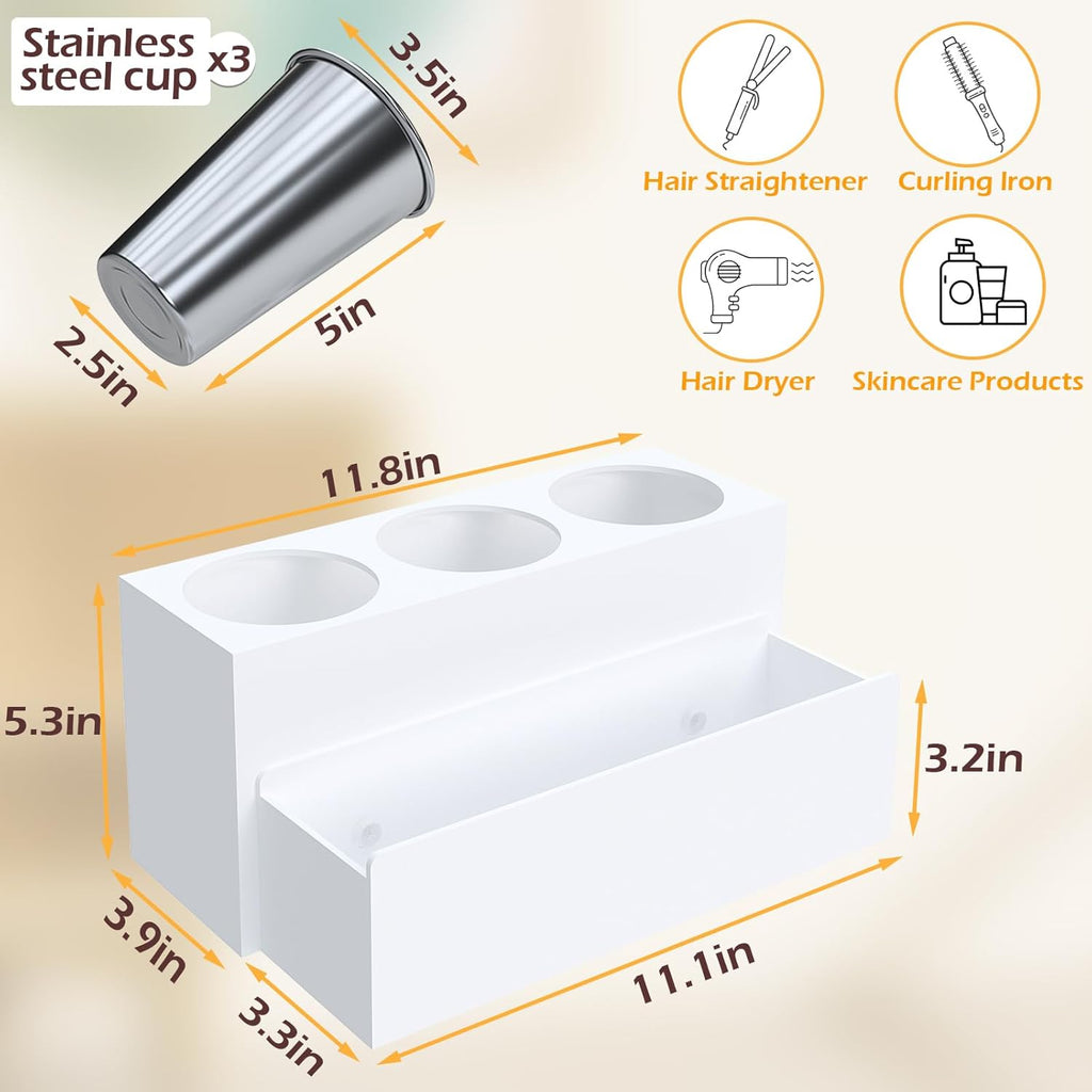 Hair Tool Organizer, Removable Blow Dryer Holder for Bathroom, Hot Tools Organizer For Hair Dryer, Blow Dryer