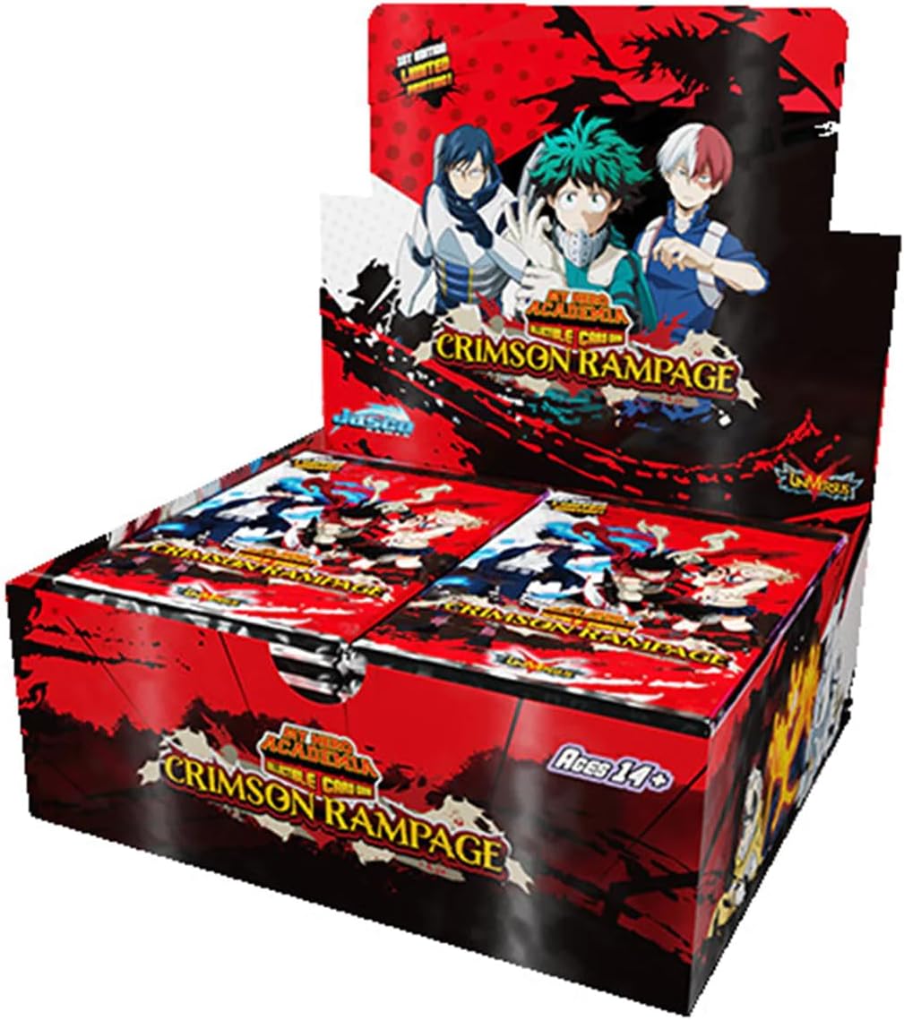 My Hero Academia Collectible Card Game Series 2 Unlimited Crimson Rampage Booster Display | 240-card 24-Pack Booster