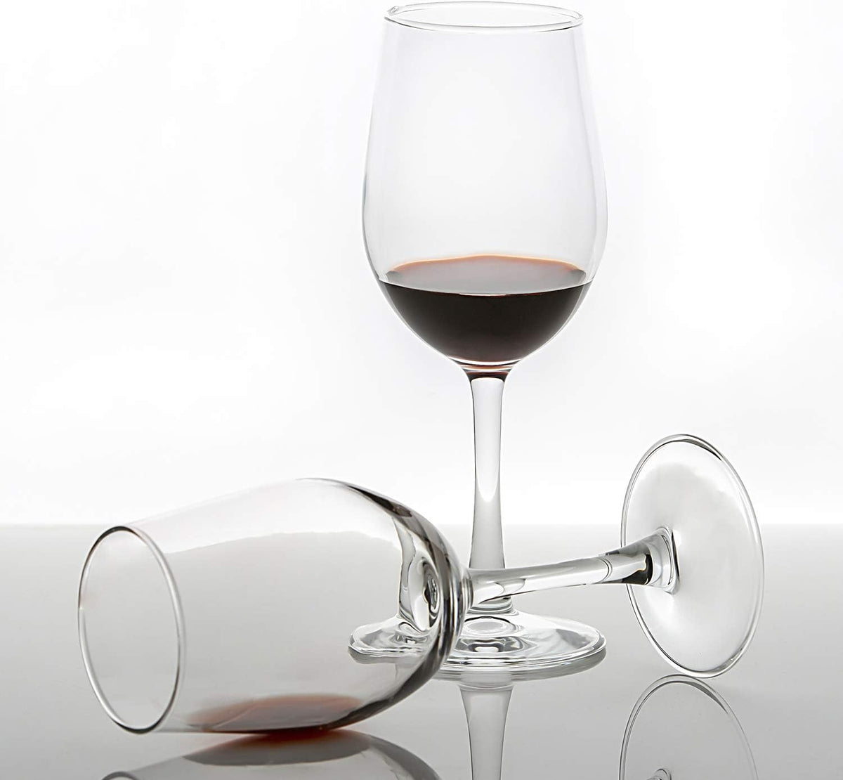 12 Ounce - Set of 6, All-Purpose Classic Durable Red/White Wine Glasses