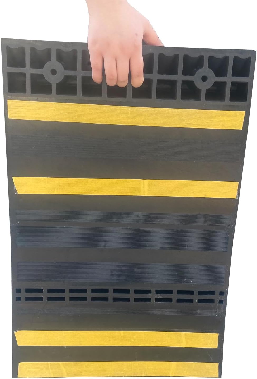 Car Parking Guide Mat, Durable Self Adhesive Anti-Skid Rubber Parking Mat, Wheel Stopper, 2 Pack FoldingTire Guides