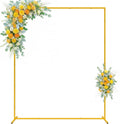 Backdrop Stand Square Wedding Arch 6.6FT x 5.2FT Gold Metal Balloon Arch Backdrop Stand for Wedding Ceremony Birthday