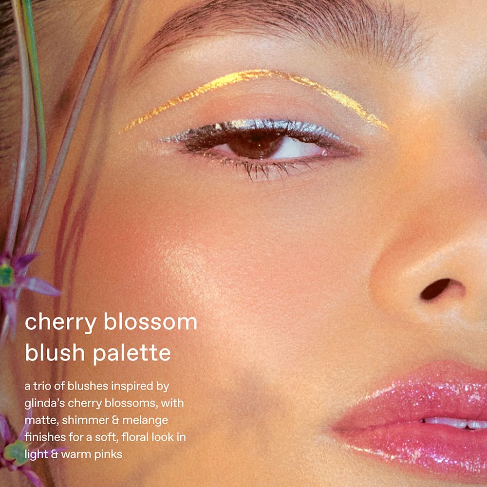 Wicked: For Good | Cherry Blossom Blush Palette | Blendable, Creamy Formula Blurs and Perfects Skin | Blendable