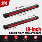 18 Inch Double Sided Magnetic Tool Holder, Magnetic Tool Bar 2 Pack
