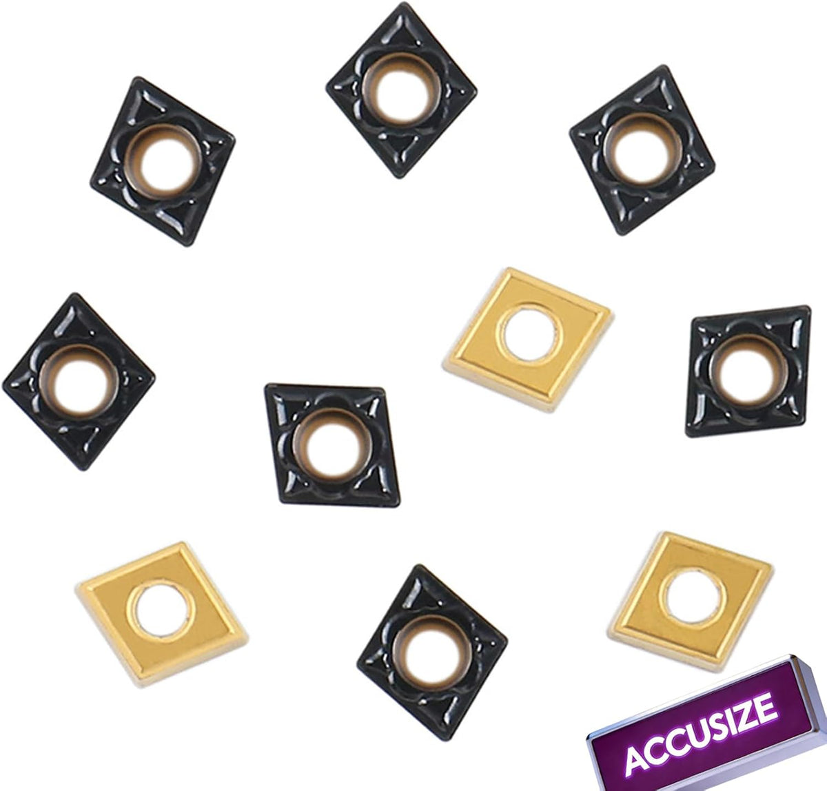 Accusize Carbide Inserts, CCMT21.51-MD, CVD Coated, 2200-1008