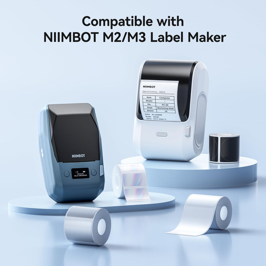 M2/M3 Self-Laminating Label Sticker 0.59''×1.97'', Black