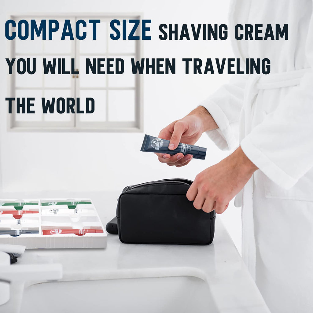 4 Packs Shaving Soap w/Shaving Bowl,Shaving Brush,Shaving Cream,Unqiue Gift Set Mens Shaving Kit for Christmas