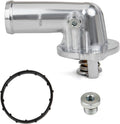MITZONE Upgrade Aluminum Thermostat Housing Assembly Compatible with Dodge Durango Grand Cherokee 2011-2015 Wrangler JK 2012-2018 Replace 902-852 5184651AG 5184651AH