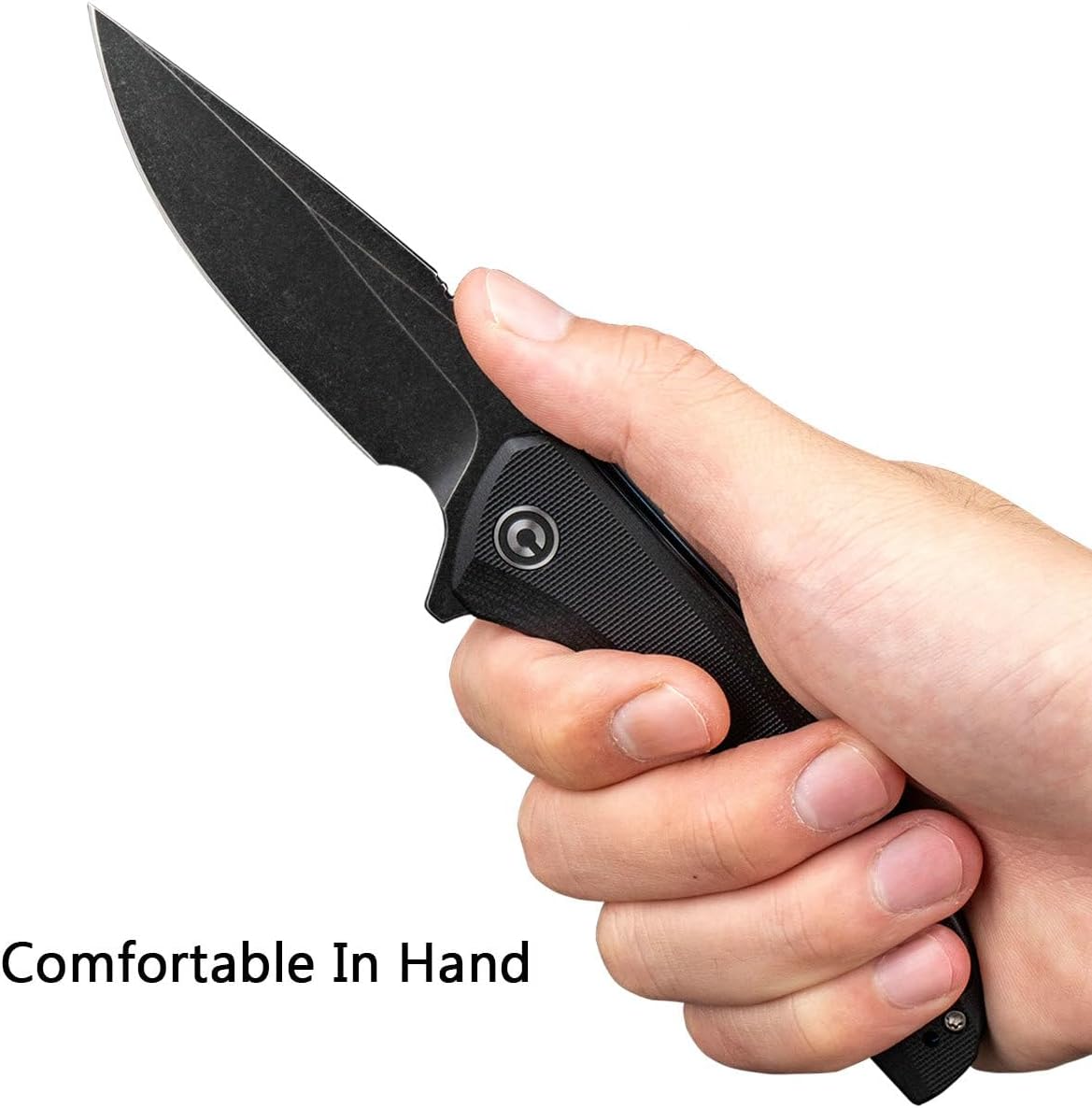 Baklash Folding Pocket Knife, 3.5" Blade G10 Handle C801H | 9Cr18MoV Steel, Reversible Clip, Liner Lock