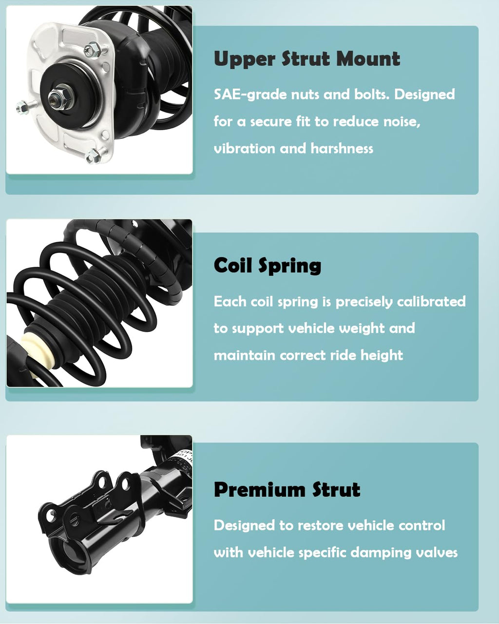 SCITOO Front Struts Spring Assembly 2001-2009 for Volvo S60 2PCS