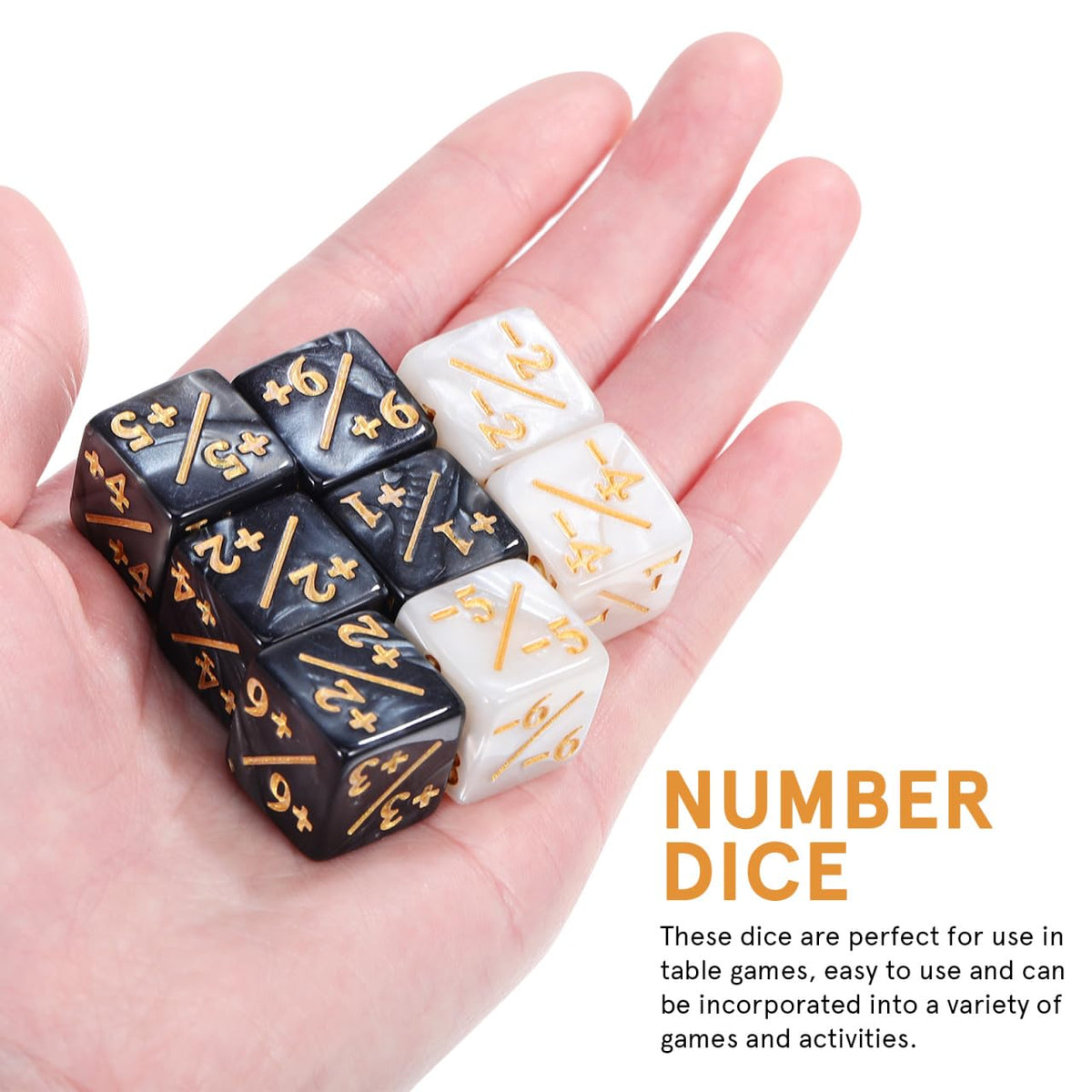 48Pcs +1/-1 Token Dice Counter, 0.63in D6 Minus and Plus Dice Set